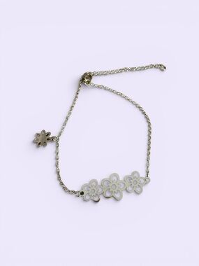 Flower Anklet in Stainless Steel